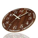 Glowtic Leuchtende Wanduhr | Holzdesign | Geräuschlos | Nachtlicht | Nordischer Stil | Geschenkidee