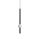 LumaCyl Modern LED Pendelleuchte | Minimalistisches Zylinderdetail mit Metallkugel | Dimmbares Design