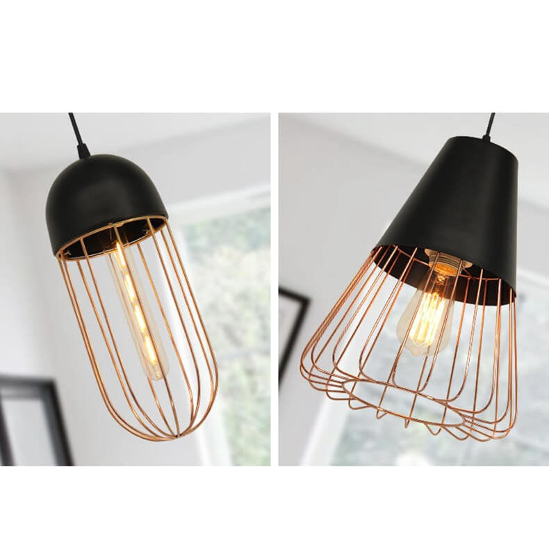 CageNova Geometrische Pendelleuchte | Nordic Design | Eisenkäfig | Einzigartige Beleuchtung
