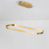LumaOval Minimalistische LED Pendelleuchte | Ovales Aluminium-Design | Dimmbares Licht | Luxus Kronleuchter