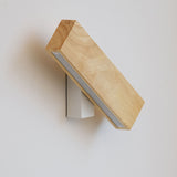 LumoLog Japanischer Minimalistischer Rotierender LED Wandstrahler | Holzoptik | Dimmbar | Modernes Design für Zuhause