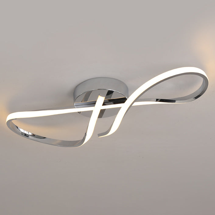 TwistLum LED-Deckenleuchte | Modernes Spiraldesign | Aluminium & Silikon | Schlafzimmerbeleuchtung