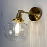 Glasvora Japanische Wandlampe | Runde Kugel aus Glas & Messing | Vintage Design | 1-flammig