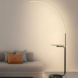 Luniora Arc LED Stehleuchte | Minimalistisches Design mit Ablage | Modern & Dimmbar