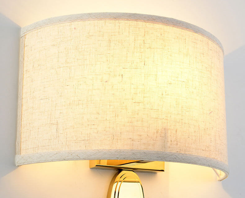 Eleganta Lux LED Wandleuchte | Minimalistisches Design | Stoffschirm & Edelstahl | Modern & Elegant