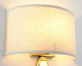 Eleganta Lux LED Wandleuchte | Minimalistisches Design | Stoffschirm & Edelstahl | Modern & Elegant