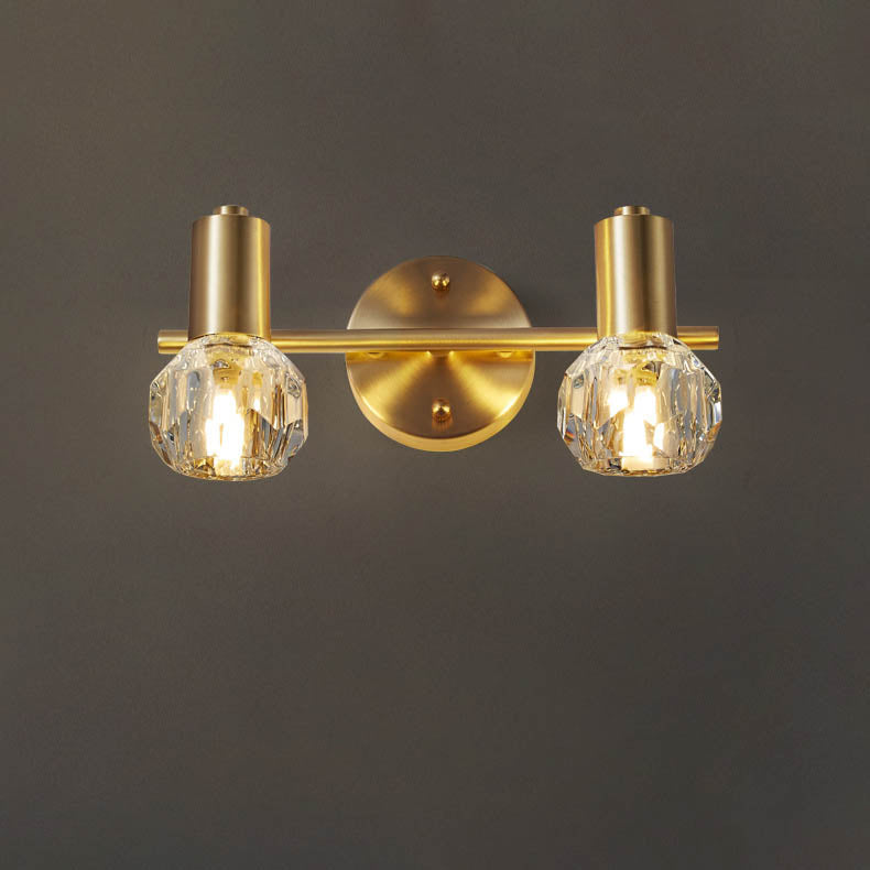 LumiBrill Crystal Wandlampe | Luxus Design | Messing & Kristall | Badezimmer-Beleuchtung