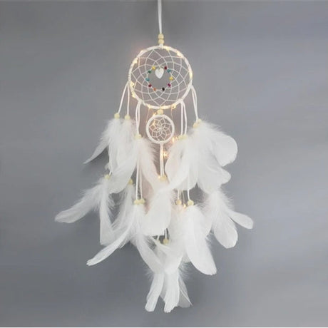 GlowDream Feenlicht Traumfänger | Deko Traumfänger LED-Lichterkette | Stimmungsvolles Licht für Zuhause | Boho Dekoration