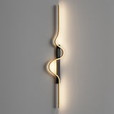 WaveLume LED Wandleuchte | Modernes Aluminium-Design | Welliger Streifen | Für Schlafzimmer & Wohnzimmer