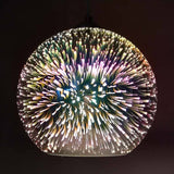 ElysianSpark 3D Creative LED Kronleuchter | 2/3 Lichter | Feuerwerksglas-Dome | Modernes Design | Stimmungslicht für Zuhause