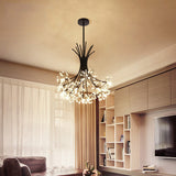 Dandelux Elegance Kristall-Kronleuchter | 13 & 19 Lichter | Dandelion Design | Warmes & Weißes Licht | Dekorative Beleuchtung für Zuhause
