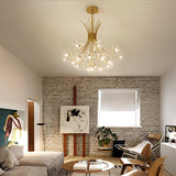 Dandelux Elegance Kristall-Kronleuchter | 13 & 19 Lichter | Dandelion Design | Warmes & Weißes Licht | Dekorative Beleuchtung für Zuhause