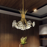 Dandelux Elegance Kristall-Kronleuchter | 13 & 19 Lichter | Dandelion Design | Warmes & Weißes Licht | Dekorative Beleuchtung für Zuhause