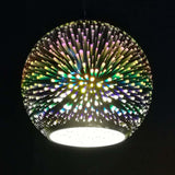 ElysianSpark 3D Creative LED Kronleuchter | 2/3 Lichter | Feuerwerksglas-Dome | Modernes Design | Stimmungslicht für Zuhause