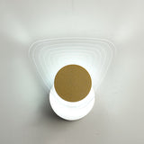 Luxoria Geo LED Wandleuchte | Goldenes Geometrisches Design | Acryl & Modern | Warmes Licht