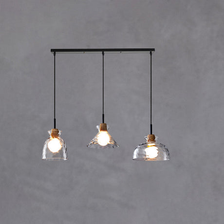 LumaCrystal Nordic Pendelleuchte | Klar geriffeltes Glas | 1-Licht | Skandinavisches Design | Deko für Zuhause