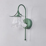 Lunaris Wandlampe Nordic Vintage Design | Kürbisglas | Florales Muster | 1-Flammig | Wandleuchte