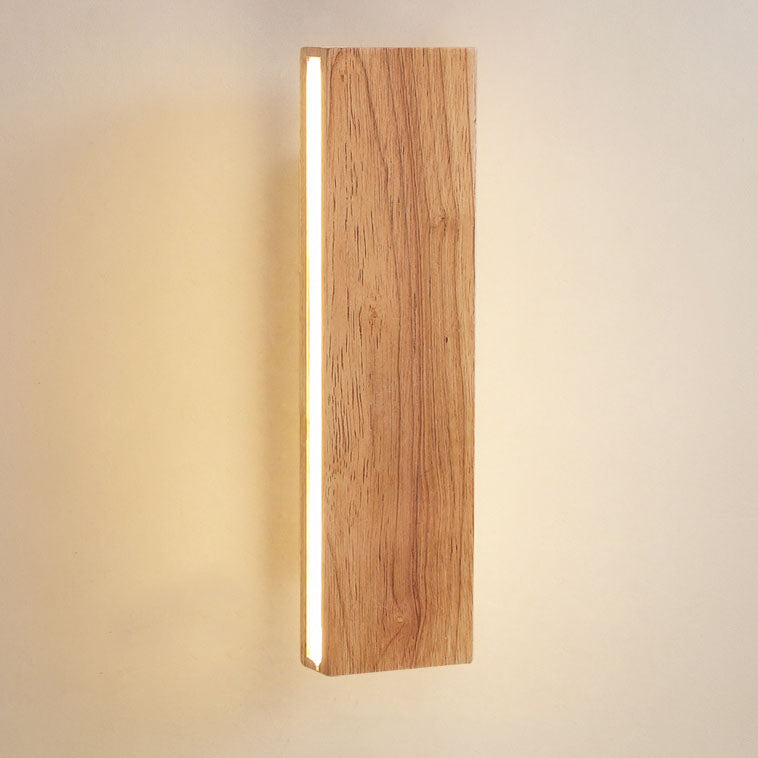 LumoLog Japanischer Minimalistischer Rotierender LED Wandstrahler | Holzoptik | Dimmbar | Modernes Design für Zuhause
