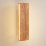LumoLog Japanischer Minimalistischer Rotierender LED Wandstrahler | Holzoptik | Dimmbar | Modernes Design für Zuhause