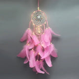 GlowDream Feenlicht Traumfänger | Deko Traumfänger LED-Lichterkette | Stimmungsvolles Licht für Zuhause | Boho Dekoration