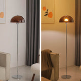 AuroraDome Nordic Vintage Acryl LED Stehlampe | Klarer Kuppelschirm | 3 Lichtfarben | Elegantes Design für Wohnräume