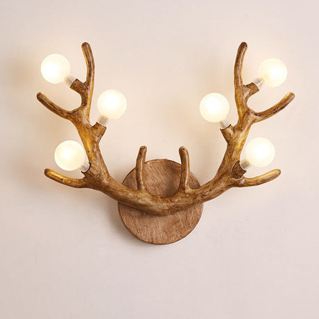 LumiStag Nordic Wandleuchte | Geweih-Design mit Glaskugeln | 6-flammig | Kreativer Baumzweig-Stil für Wohnzimmer & Flur