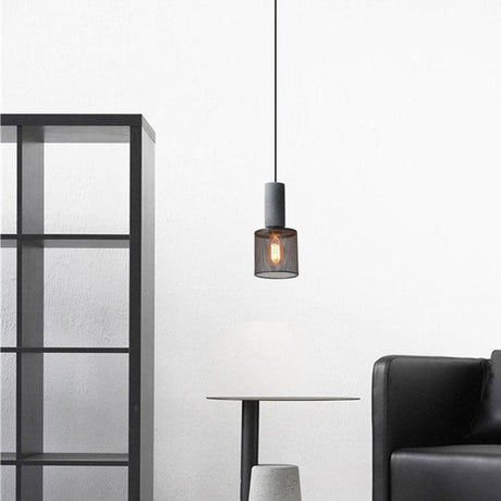 UrbanTaper Industrial Design Zement Pendelleuchte | Zylindrische Form | Moderner Look | Perfekt für Wohnzimmer