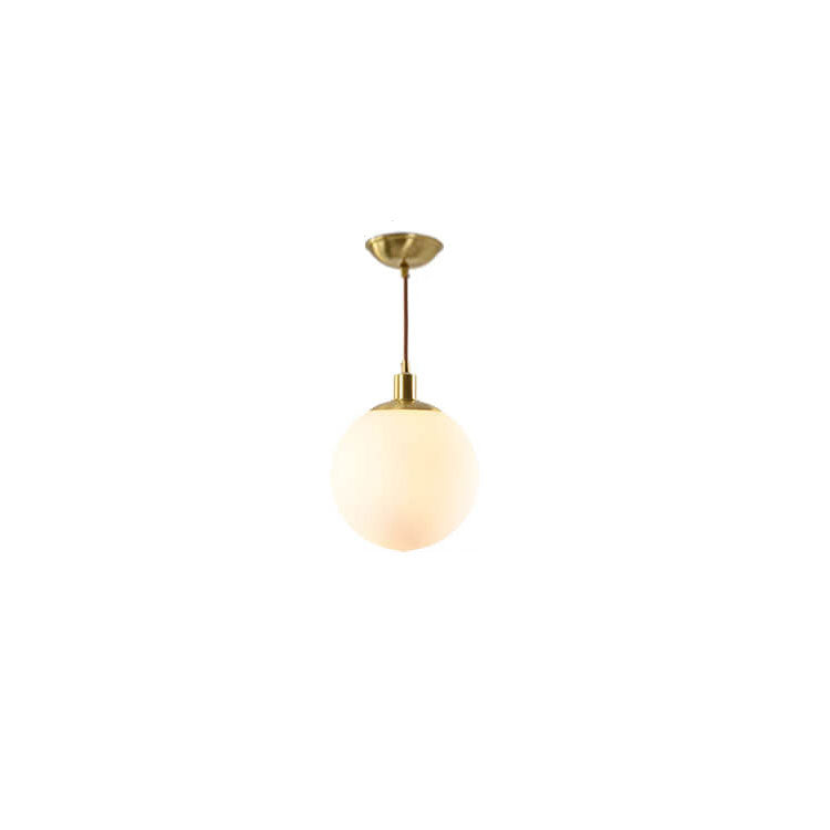 Orbilia Minimalistische Pendelleuchte | Weiße Kugel | Skandinavisches Design | Moderne Beleuchtung für Wohnräume