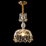 CrystalVive Pendelleuchte | Luxus Kristallkuppel | Moderne 1-Licht Hängelampe | Elegante Beleuchtung für Zuhause