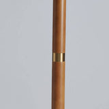 Shinrai Japanische Vintage Stehlampe | Massivholz & Eisen | Stoffschirm | 1-flammig | Dekorative Beleuchtung