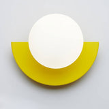SferaLuxe Moderne Wandlampe | Minimalistisches Kugel-Design | Farbiges Glas | LED-Wandleuchte für Wohnräume
