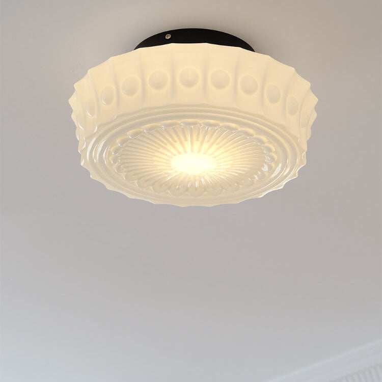 LumeStripes Vintage LED-Deckenleuchte | Jade-Glas | Französisches Design | Semi-Flush oder Hängelampe