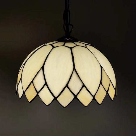 MilkyDome Europäisches Pendellicht | Milchweißes Glasdesign | 1-flammige Hängeleuchte | Klassische Eleganz