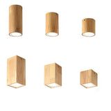 LumaKube Nordic Design LED Deckenleuchte | Holzoptik | Flush Mount | Warmweiß oder Kaltweiß | Stilvolle Beleuchtung für Zuhause