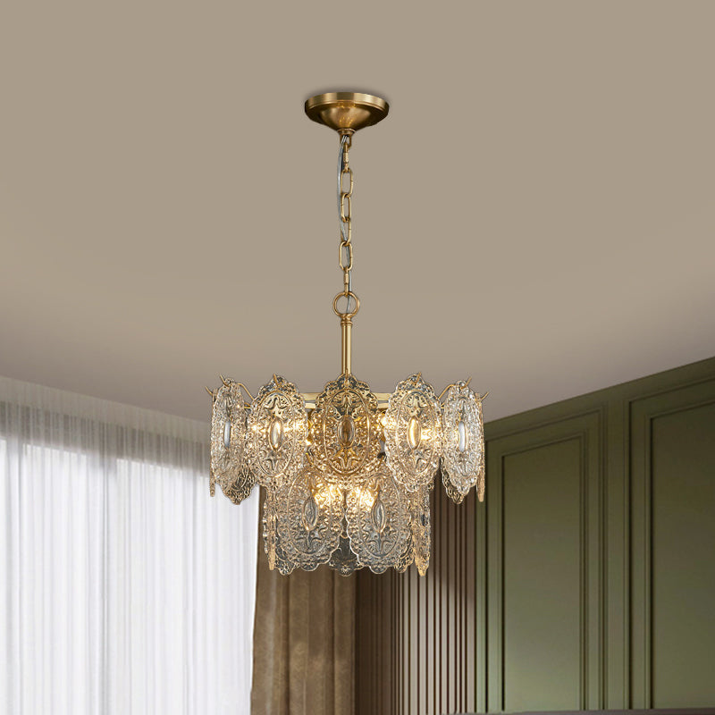 LustreVivid Geprägte Kristall Kronleuchter | 5/7 Köpfe | Elegante Beleuchtung | Luxuriöses Design