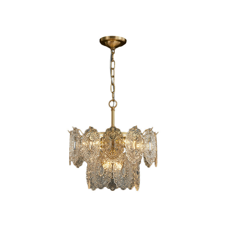 LustreVivid Geprägte Kristall Kronleuchter | 5/7 Köpfe | Elegante Beleuchtung | Luxuriöses Design