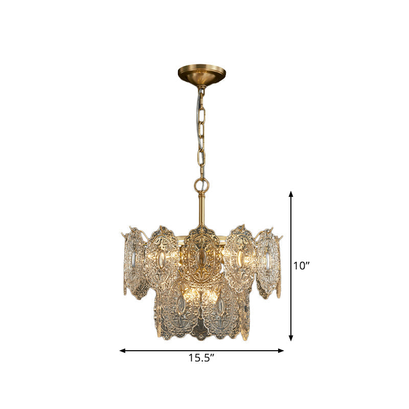 LustreVivid Geprägte Kristall Kronleuchter | 5/7 Köpfe | Elegante Beleuchtung | Luxuriöses Design