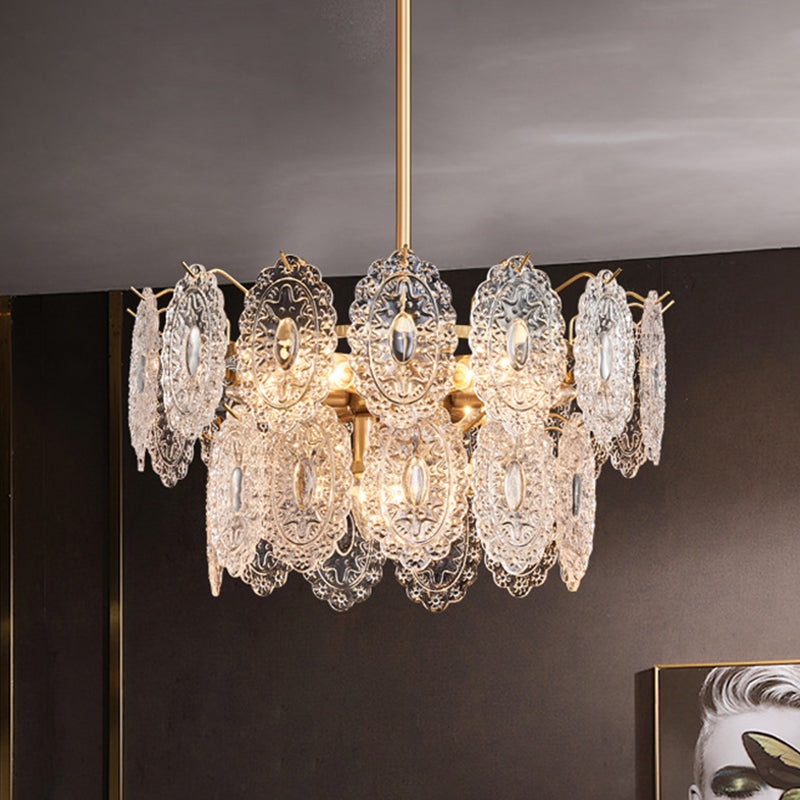 LustreVivid Geprägte Kristall Kronleuchter | 5/7 Köpfe | Elegante Beleuchtung | Luxuriöses Design