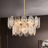 LustreVivid Geprägte Kristall Kronleuchter | 5/7 Köpfe | Elegante Beleuchtung | Luxuriöses Design