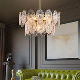 LustreVivid Geprägte Kristall Kronleuchter | 5/7 Köpfe | Elegante Beleuchtung | Luxuriöses Design