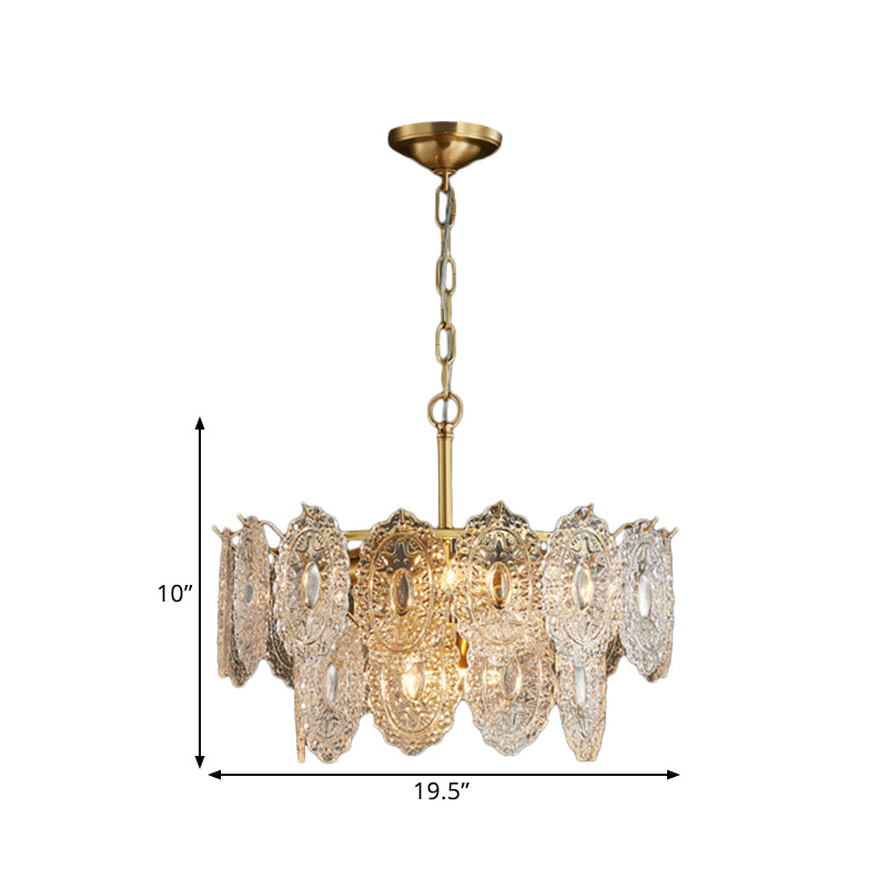 LustreVivid Geprägte Kristall Kronleuchter | 5/7 Köpfe | Elegante Beleuchtung | Luxuriöses Design