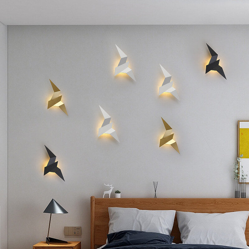 SkyWing Moderne LED Wandleuchte | Fliegender Vogel | 1-flammig | Kreatives Design | Deko für Zuhause