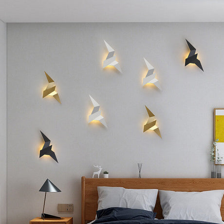 SkyWing Moderne LED Wandleuchte | Fliegender Vogel | 1-flammig | Kreatives Design | Deko für Zuhause