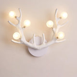 LumiStag Nordic Wandleuchte | Geweih-Design mit Glaskugeln | 6-flammig | Kreativer Baumzweig-Stil für Wohnzimmer & Flur