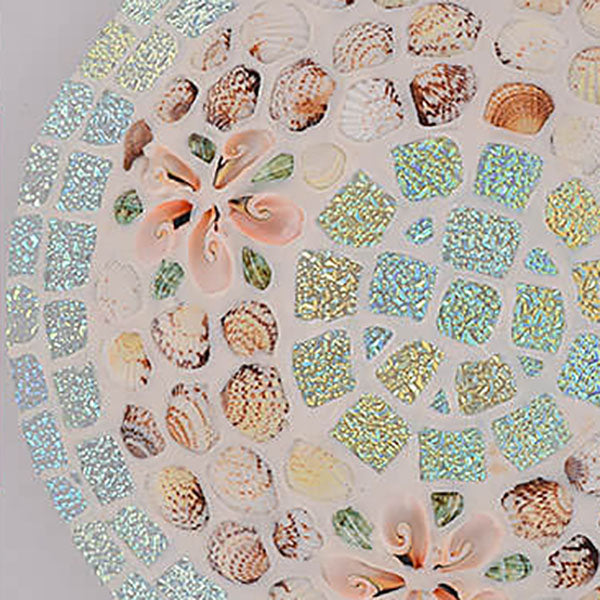 Shellique Tiffany Mosaik-Deckenleuchte | Kreatives Design | Einzigartige Muscheloptik | Stimmungsvolle Beleuchtung | 1-flammig