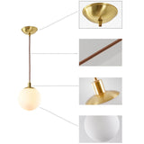 Orbilia Minimalistische Pendelleuchte | Weiße Kugel | Skandinavisches Design | Moderne Beleuchtung für Wohnräume
