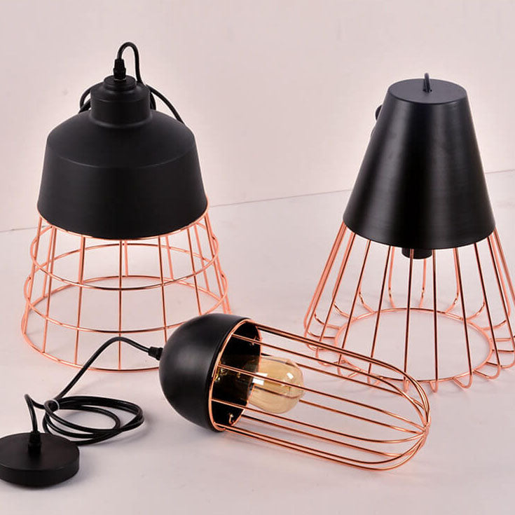 CageNova Geometrische Pendelleuchte | Nordic Design | Eisenkäfig | Einzigartige Beleuchtung