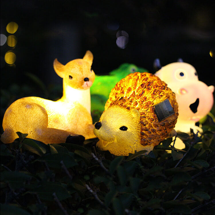 SolarCreato Tierfigur Gartenleuchte | Solarbetrieben & Wasserdicht | Kreative LED Rasen- und Landschaftsbeleuchtung