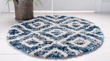 DiamondLuxe Shag - Teppich mit Diamantmuster | Shaggy Hochflorteppich | Weich & Modern | Perfekt für Wohnzimmer