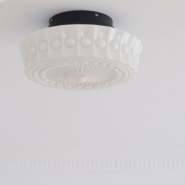 LumeStripes Vintage LED-Deckenleuchte | Jade-Glas | Französisches Design | Semi-Flush oder Hängelampe